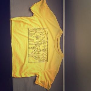 Yellow crop top